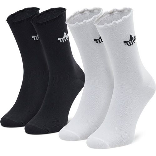 Set di 2 paia di calzini lunghi unisex - Ruffle Crw 2Pp HC9532 Black/White - Adidas - Modalova