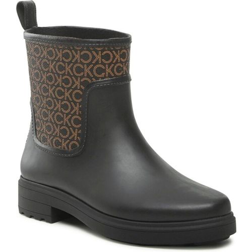 Wellington - Rain Boot W/Flc HW0HW01319 Black/Brown Mono 0GL - Calvin Klein - Modalova