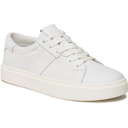 Sneakers - Low Top Lace Up Lth HM0HM01055 Triple White 0K4 - Calvin Klein - Modalova