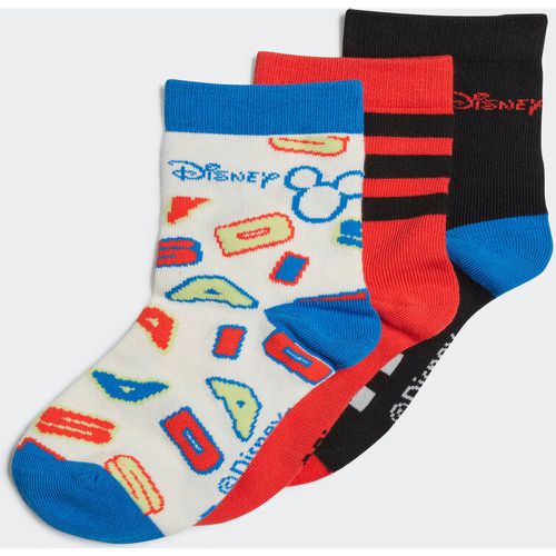 Set di 3 paia di calzini lunghi da bambini - Mickey Mouse Crew Socks 3 Pairs IB6776 Black/Broyal/Cwhite - Adidas - Modalova