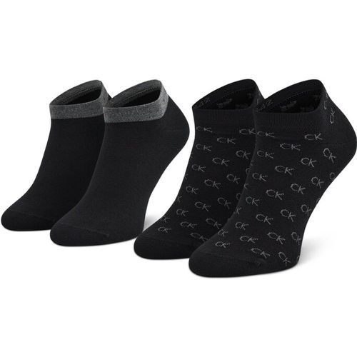Set di 2 paia di calzini corti da uomo - 701218715 Black 001 - Calvin Klein - Modalova