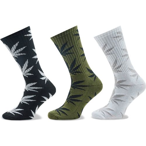 Set di 3 paia di calzini lunghi da uomo - SK00738 Black/White/Olive - HUF - Modalova