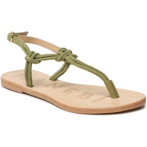 Sandali - Suede Leather Sandals V 2.0 Y0 Kaki Green Knot Thongs - Manebi - Modalova