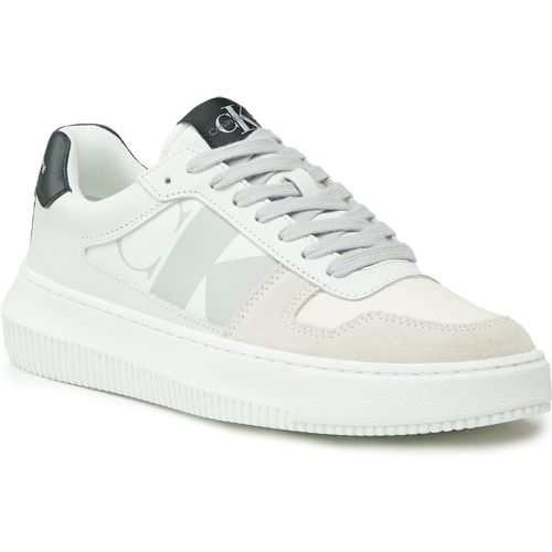 Sneakers - YW0YW01046 White/Merlot 03A - Calvin Klein Jeans - Modalova