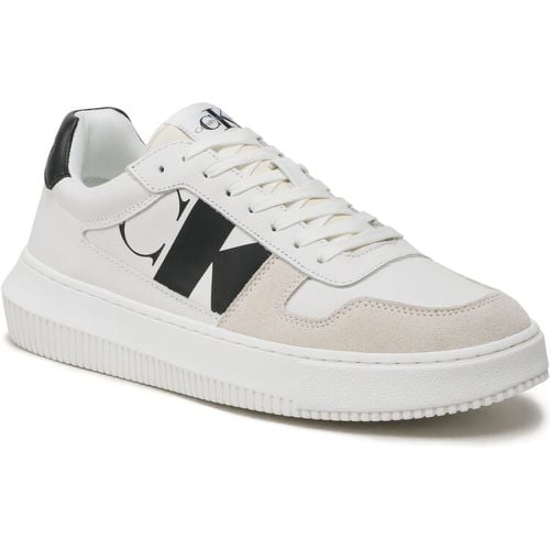Sneakers - Chunky Cupsole Low Lace Mod Vint YM0YM00703 Bright White/Creamy White/Black ACF - Calvin Klein Jeans - Modalova