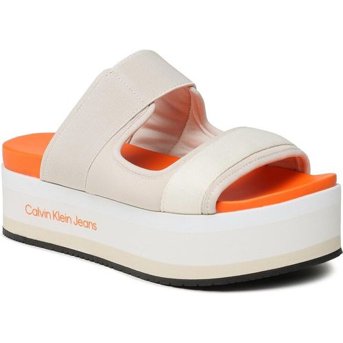 Ciabatte - Flatform Sandal Webb YW0YW01074 Eggshell/Shocking Orange ACF - Calvin Klein Jeans - Modalova