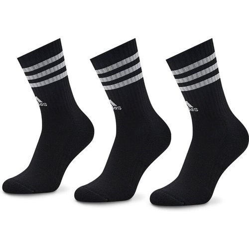 Set di 3 paia di calzini lunghi unisex - 3-Stripes IC1321 Black/White - Adidas - Modalova