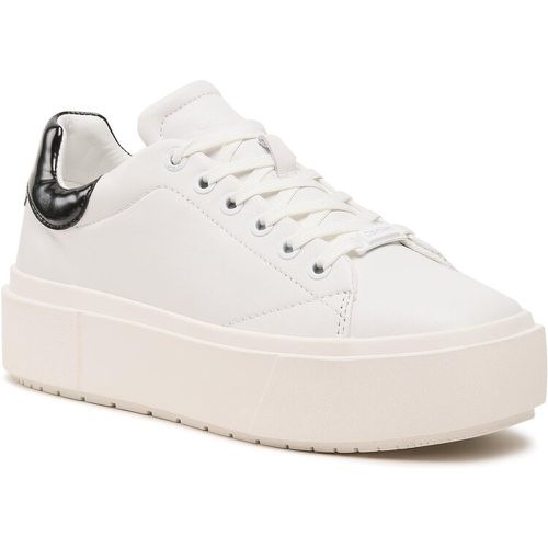 Sneakers - Squared Flatform Cupsole Lace Up HW0HW01775 White/Black 0K8 - Calvin Klein - Modalova