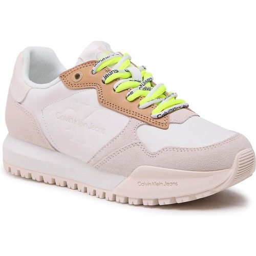 Sneakers - Toothy Runner Fluo Contrast YW0YW00935 White/Ancient White 0LA - Calvin Klein Jeans - Modalova