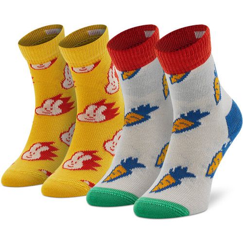 Set di 2 paia di calzini lunghi da bambini - KBNC02-2200 Multicolore - Happy Socks - Modalova