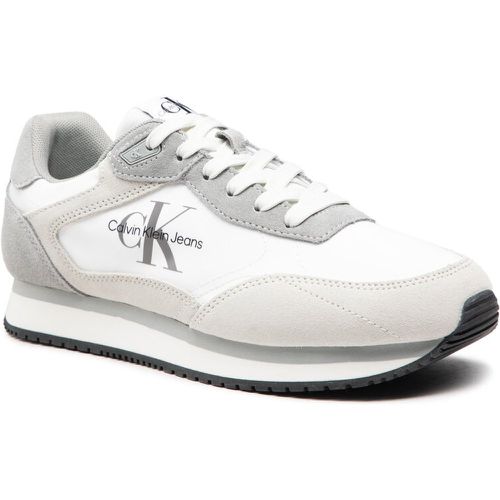 Sneakers - Retro Runner Laceup low YM0YM00508 White/Mercury Grey 0K4 - Calvin Klein Jeans - Modalova