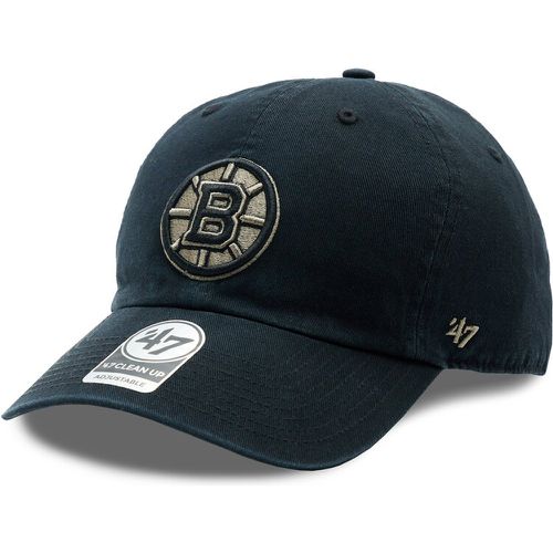 Cappellino - NHL Boston Bruins Ballpark Camo '47 CLEAN UP H-BPCAM01GWS-BK Black - 47 Brand - Modalova