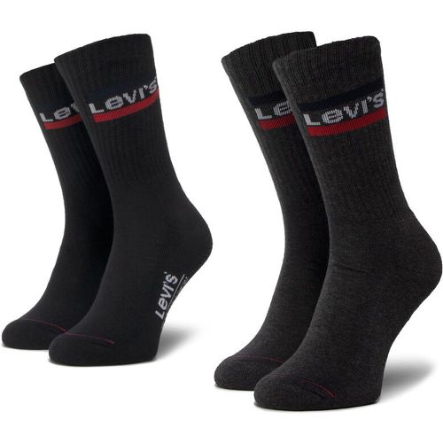 Set di 2 paia di calzini lunghi unisex - 37157-0153 Mid Grey/Black - Levi's® - Modalova