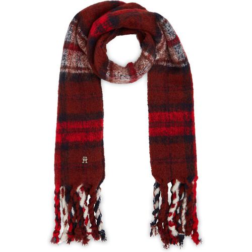 Scialle - Tommy Check Scarf AW0AW15337 Space Blue DW6 - Tommy Hilfiger - Modalova