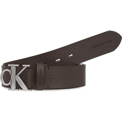 Cintura da uomo - Round Mono Pl Lthr Tx Belt K50K511155 Bitter Brown BAP - Calvin Klein Jeans - Modalova