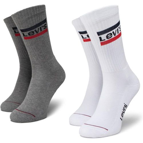 Set di 2 paia di calzini lunghi unisex - 37157-0151 White/Grey - Levi's® - Modalova