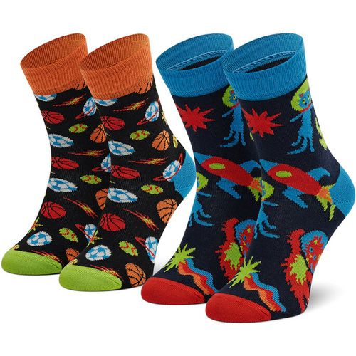 Set di 2 paia di calzini lunghi da bambini - KSPT02-6500 Nero - Happy Socks - Modalova
