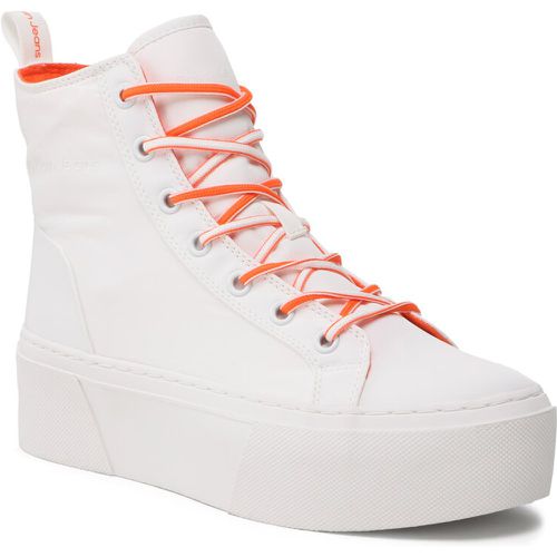 Sneakers - Flatform+ Cupsole Mid Softny YW0YW00918 White/Firecracker 0LC - Calvin Klein Jeans - Modalova