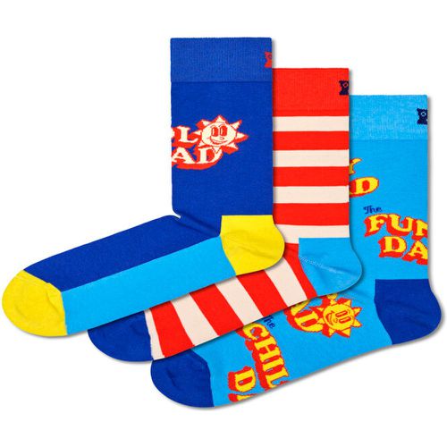 Set di 3 paia di calzini lunghi da uomo - XFOT08-6300 Multicolore - Happy Socks - Modalova