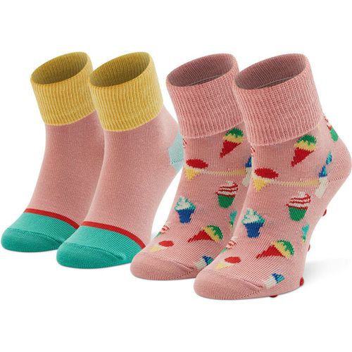 Set di 2 paia di calzini lunghi da bambini - KICE19-3000 Rosa - Happy Socks - Modalova