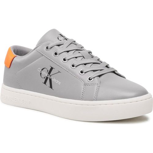Sneakers - Classic Cupsole Laceup Low Lth YM0YM00491 Formal Gray/Shocking Orange PRJ - Calvin Klein Jeans - Modalova