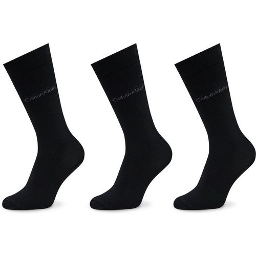 Set di 3 paia di calzini lunghi da uomo - 701226014 Black 001 - Calvin Klein - Modalova