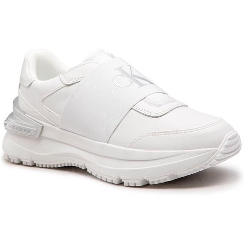 Sneakers - Chunky Runner Ribbon Lth YW0YW00800 White/Silver - Calvin Klein Jeans - Modalova