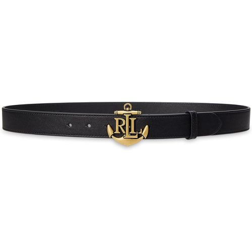 Cintura da donna Anchor-Logo Skinny Leather Belt 412957004001 - Lauren Ralph Lauren - Modalova