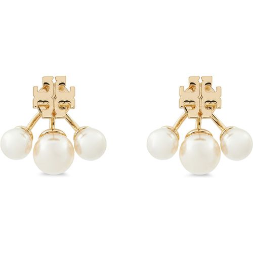 Orecchini Kira Pearl Front-Back Earring 153672 - TORY BURCH - Modalova