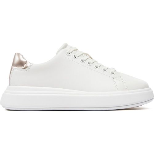 Sneakers Cupsole Lace Up Leather HW0HW01987 White/Crystal Gray 02Z - Calvin Klein - Modalova