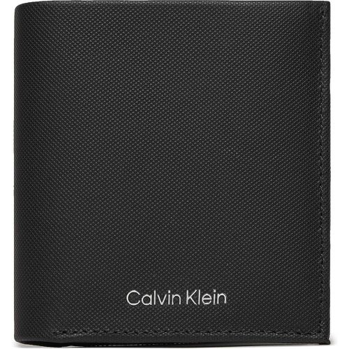 Portafoglio grande da uomo Ck Must Trifold 6Cc W/ Coin K50K511382 Ck Black Pique BEH - Calvin Klein - Modalova