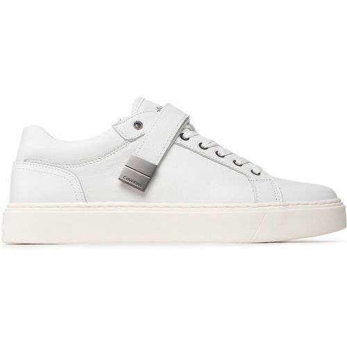 Sneakers Low Top Lace Up W/Plaque HM0HM00919 Bright White YBR - Calvin Klein - Modalova