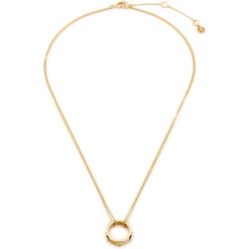 Collana Miller Stud Circle Pendant 160172 - TORY BURCH - Modalova