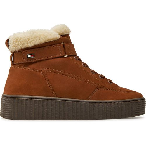 Stivaletti Faux Fur Nubuck Low Lace-Up FW0FW08172 - Tommy Hilfiger - Modalova