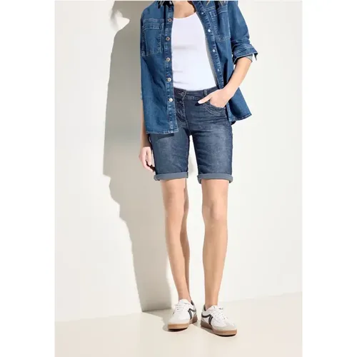 Mittelblaue Jeans Shorts - cecil - Modalova