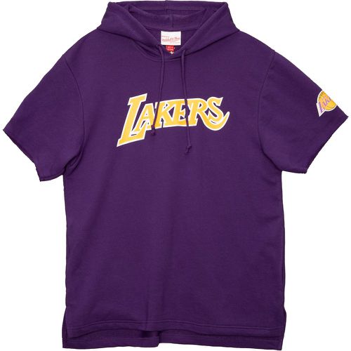 Felpa a girocollo con cappuccio a maniche corte Los Angeles Lakers - Mitchell & Ness - Modalova