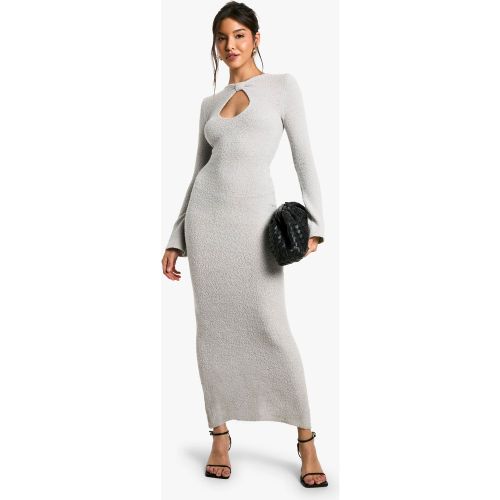 Vestido Maxi De Tejido Bouclé Con Detalle En El Cuello - boohoo - Modalova