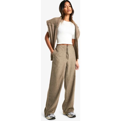 Pantalón Oversize De Pernera Ancha Suave Con Rayas - boohoo - Modalova