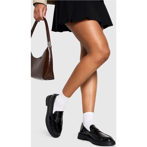 Mocasines Fruncidos De Charol - boohoo - Modalova