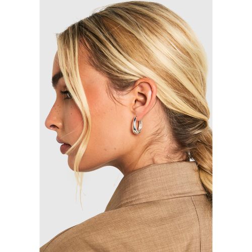 Orecchini a cerchio mini color argento - boohoo - Modalova