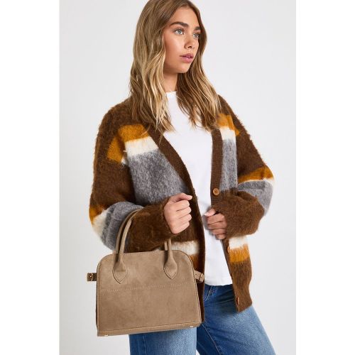 Bolso De Mano Estilo Bowling De Ante - boohoo - Modalova