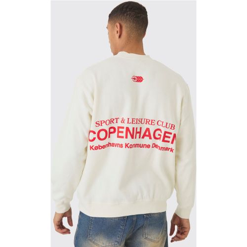 Sweat oversize à imprimé Copenhagen homme - XS - Boohooman - Modalova