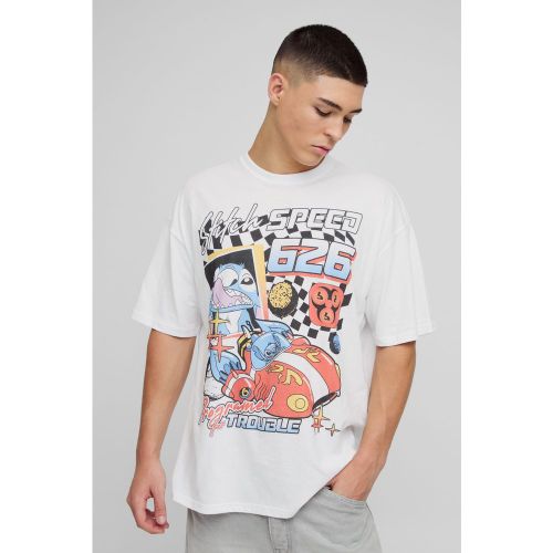 T-shirt oversize universitaire à imprimé Disney - M - Boohooman - Modalova