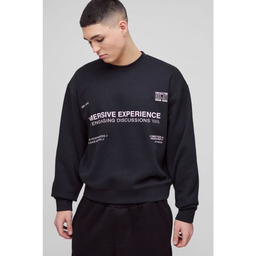 Sweat oversize à imprimés multiples homme - S - Boohooman - Modalova