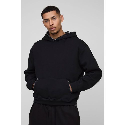 Sweat à capuche oversize à coutures apparentes homme - M - Boohooman - Modalova