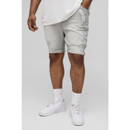 Pantalón Corto Plus Vaquero Pitillo Elástico Roto - boohoo - Modalova