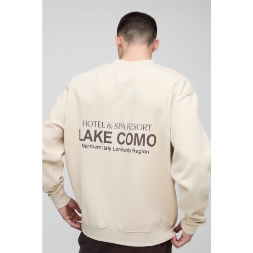 Sweat oversize à imprimé lac de Côme homme - S - Boohooman - Modalova