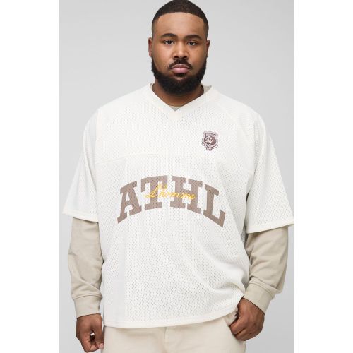 Grande taille - Chemise de baseball oversize à col V - 2XL - Boohooman - Modalova