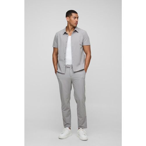 Ensemble technique avec chemise stretch et pantalon fuselé - S - Boohooman - Modalova