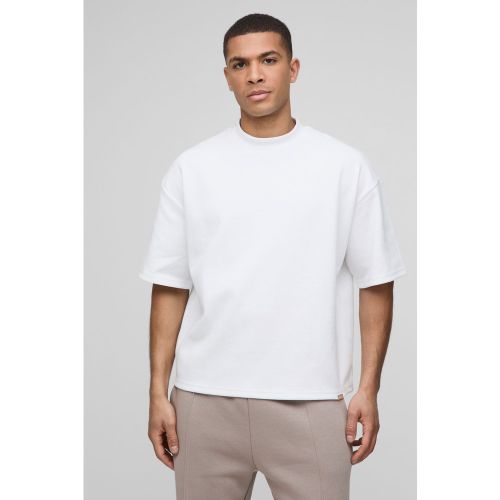 T-shirt oversize épais à col montant - MAN - S - Boohooman - Modalova